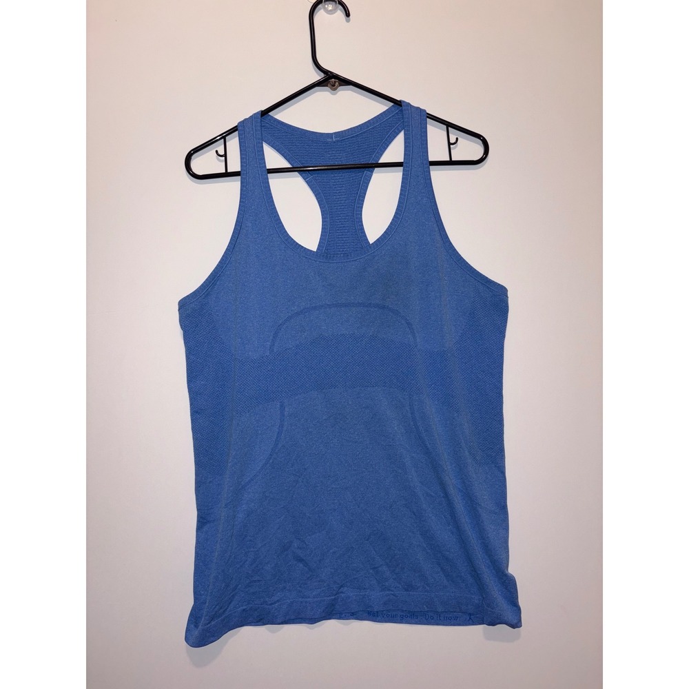 Lululemon Swiftly Tech Racerback Tank Top 2.0 Blue Heathered Mesh Workout Top